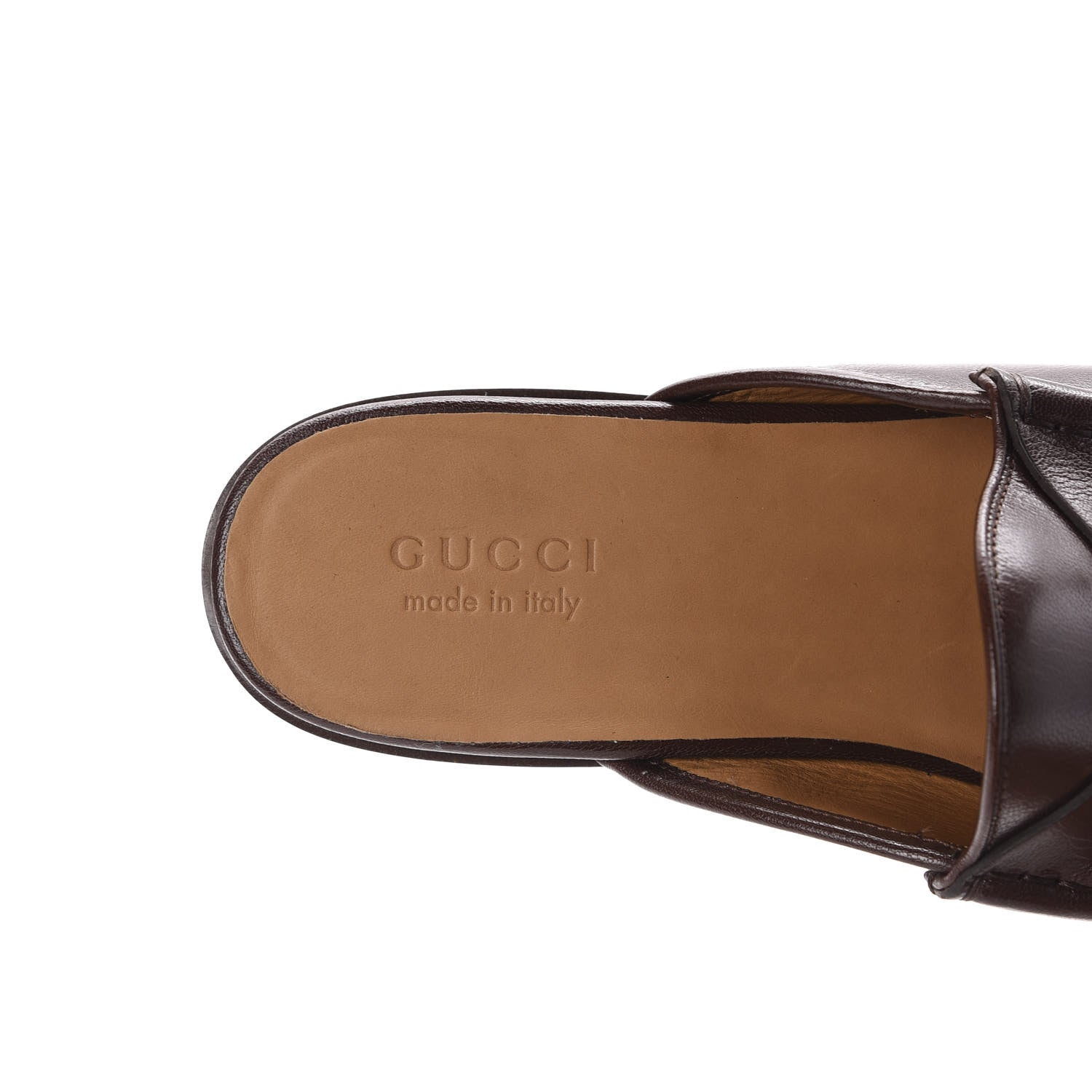 Gucci Goatskin Mens Horsebit Slippers 12 Light Brown 7 of 10