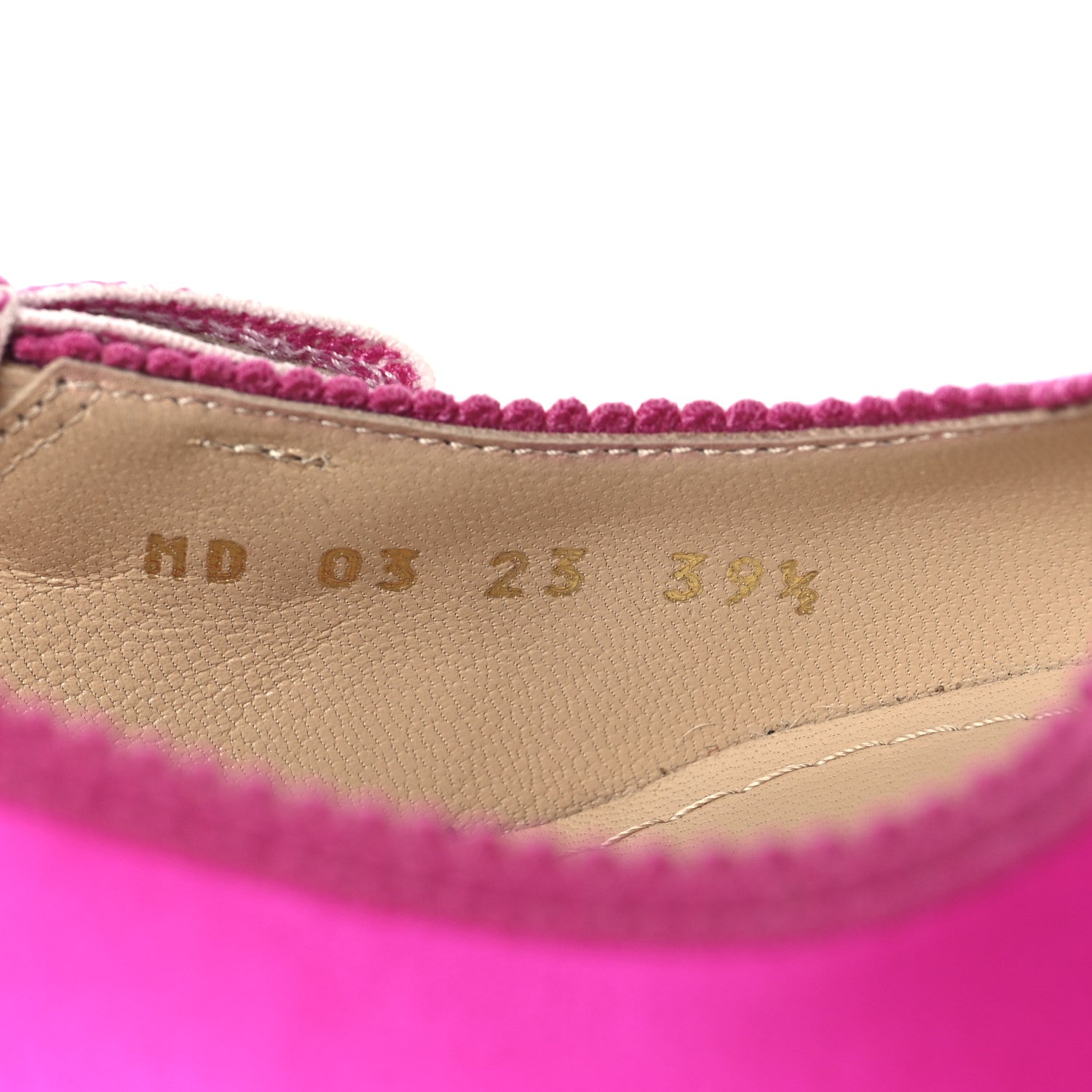 Christian Dior Satin Ribbon Embroidered J'Adior Slingback 65mm Pumps 39.5 Rani Pink 7 of 11