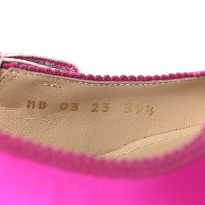 Christian Dior Satin Ribbon Embroidered J'Adior Slingback 65mm Pumps 39.5 Rani Pink 7 of 11