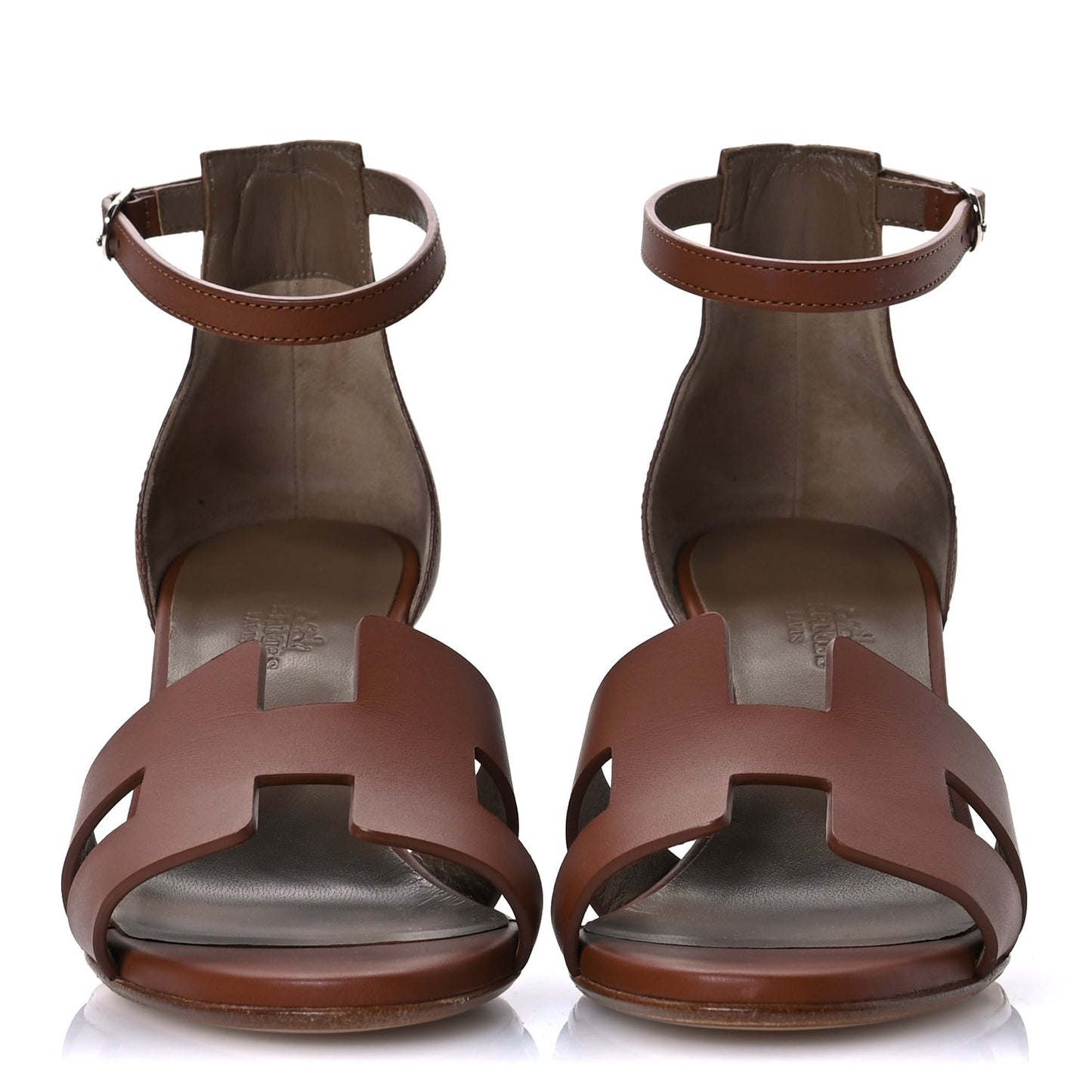 Calfskin Legend Wedge Sandals 36.5 Gold