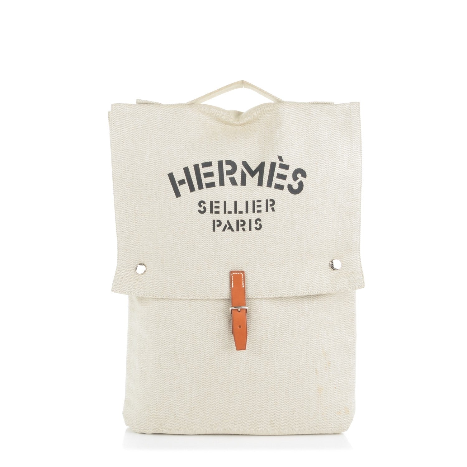 Hermes Natural Barenia Toile Grooming Bag 1 of 8