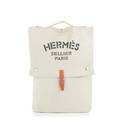 Hermes Natural Barenia Toile Grooming Bag 1 of 8