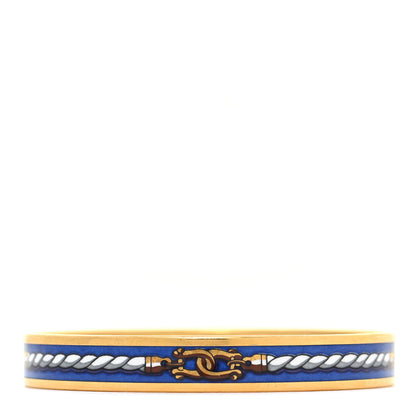 Hermes Enamel Printed Rope Chain Link Narrow Bracelet 70 3 of 7