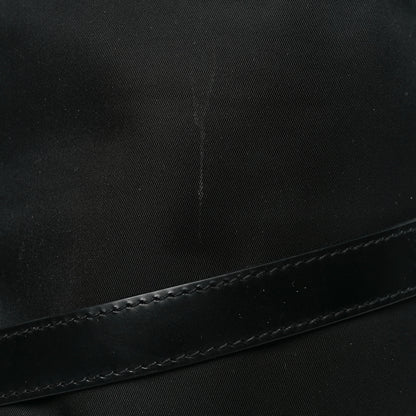 Prada Spazzolato Rois Re-Nylon Metal Triangle Logo Monolith Pouch Pocket 55mm Tall Boots 38 Black 10 of 10