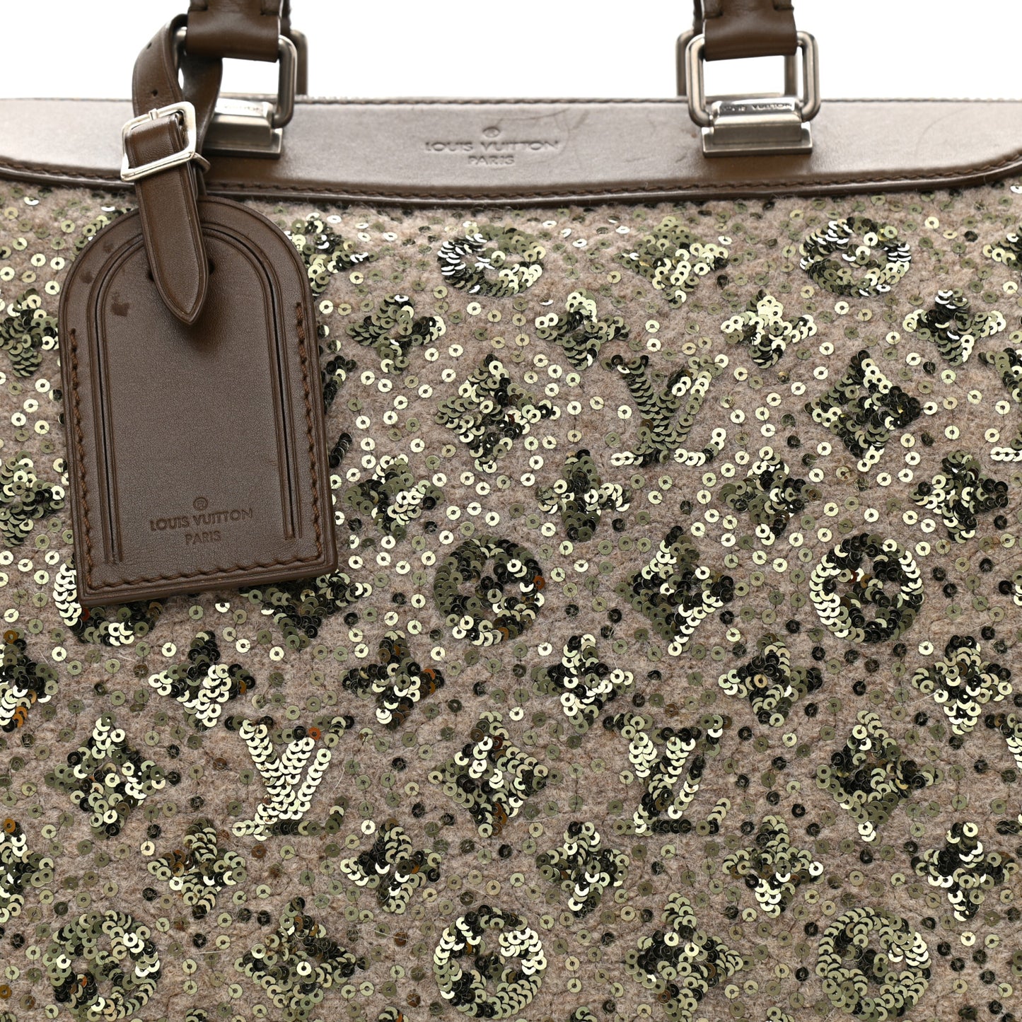 Sequin Monogram Sunshine Express Speedy Kaki