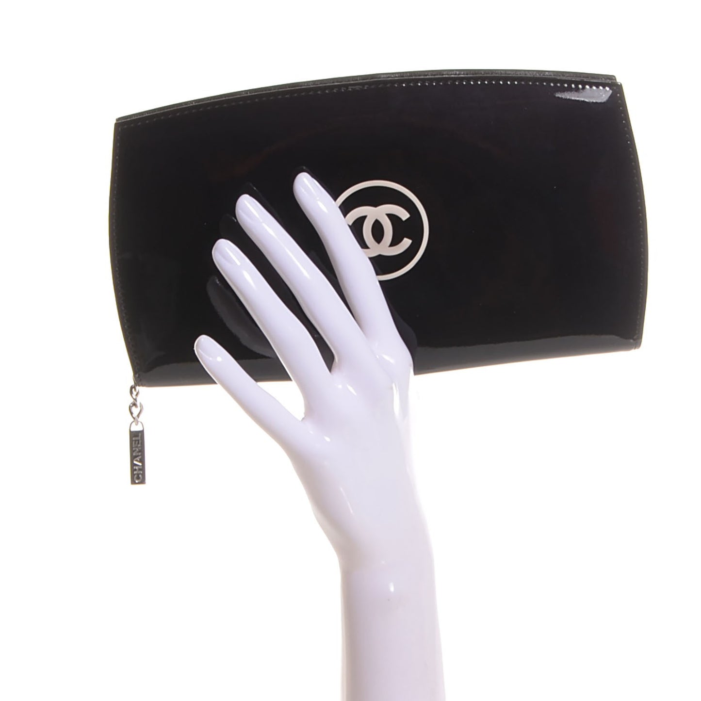 Patent Trousse Maquil Wallet Black