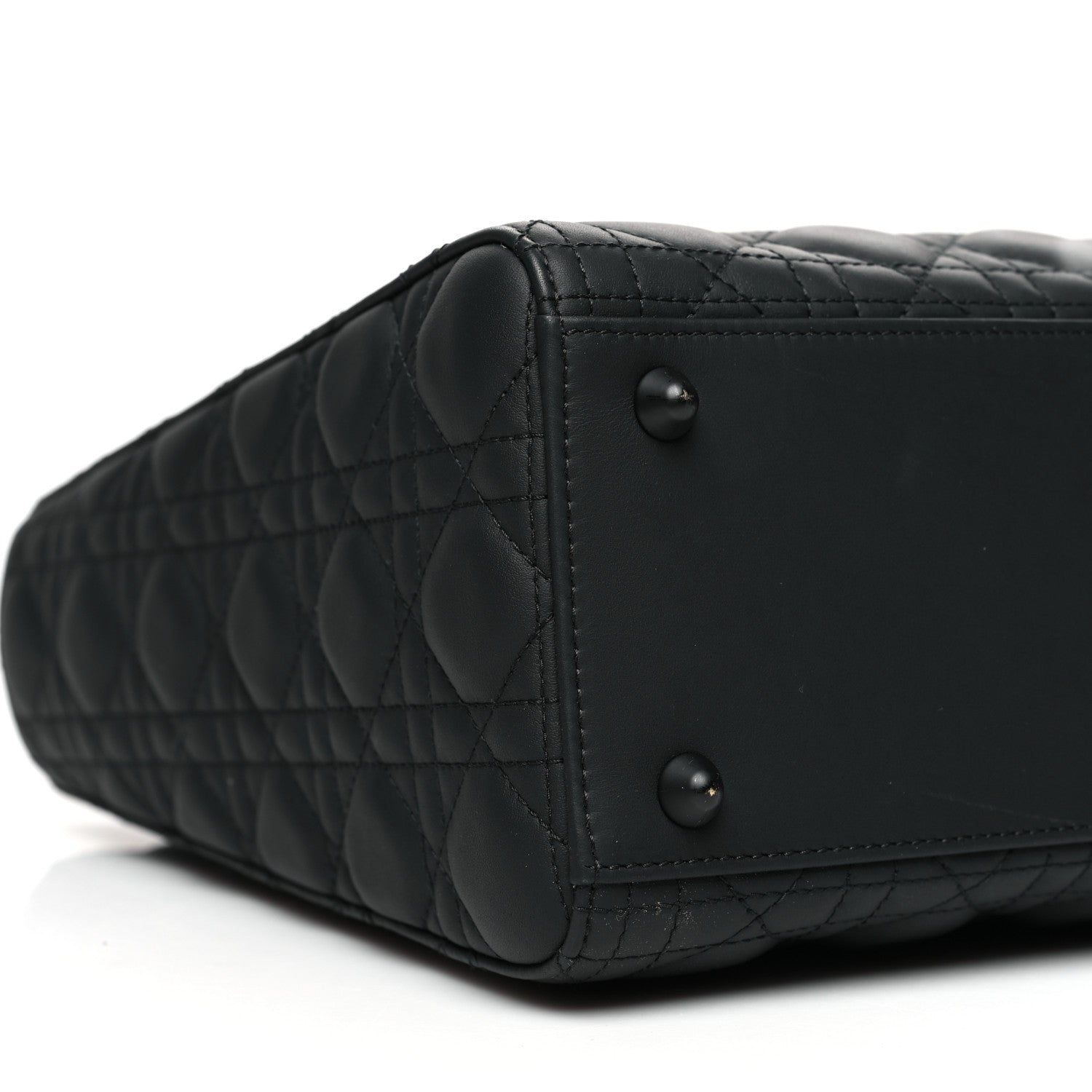 Christian Dior Ultra Matte Calfskin Cannage Large Lady Dior Black 9 of 10
