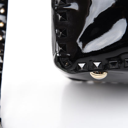 Valentino Garavani Patent Medium Rockstud Tote Black 14 of 20