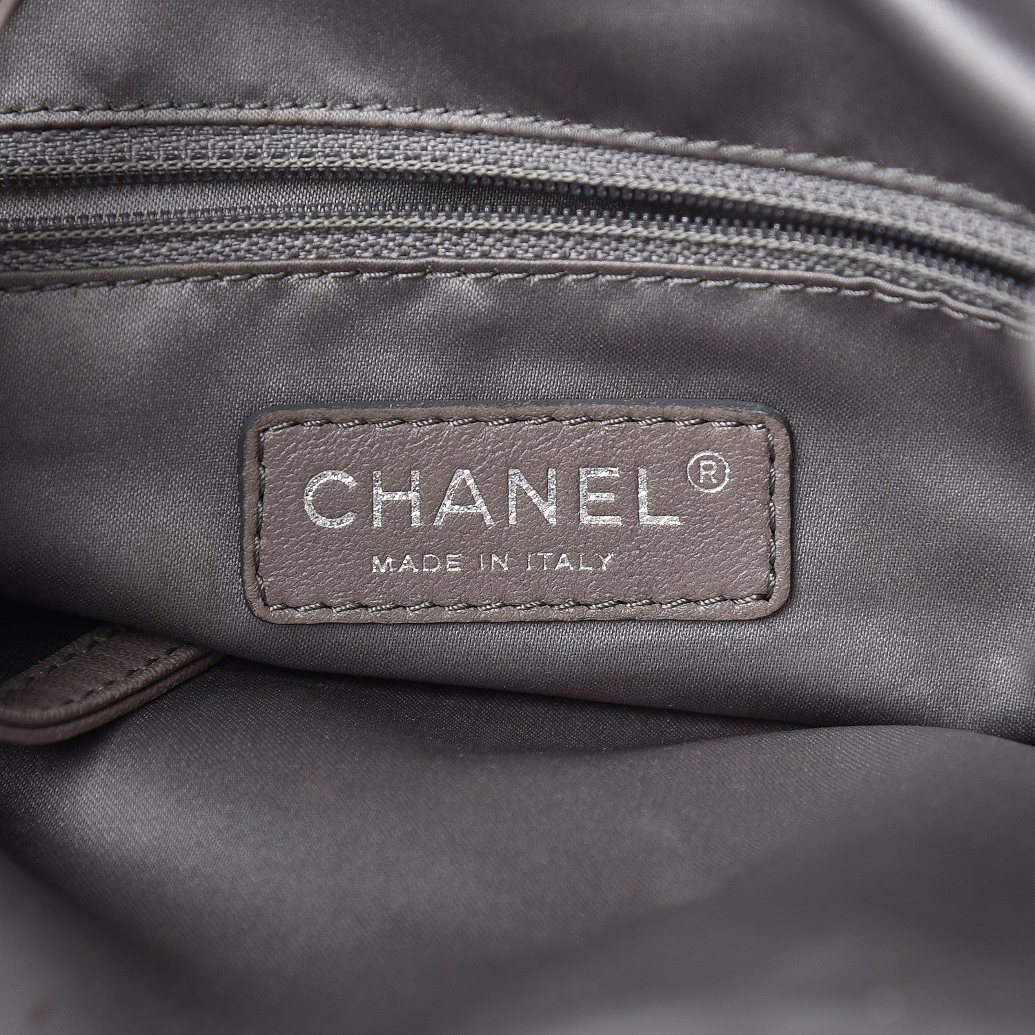Chanel Vinyl Mohair Trimmed CC Bonbons Tote Silver 6 of 16