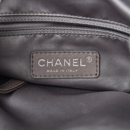 Chanel Vinyl Mohair Trimmed CC Bonbons Tote Silver 6 of 16