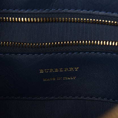 Burberry Smooth Calfskin 1983 Knight Check Link Large Camera Bag Ink Blue 6 of 8