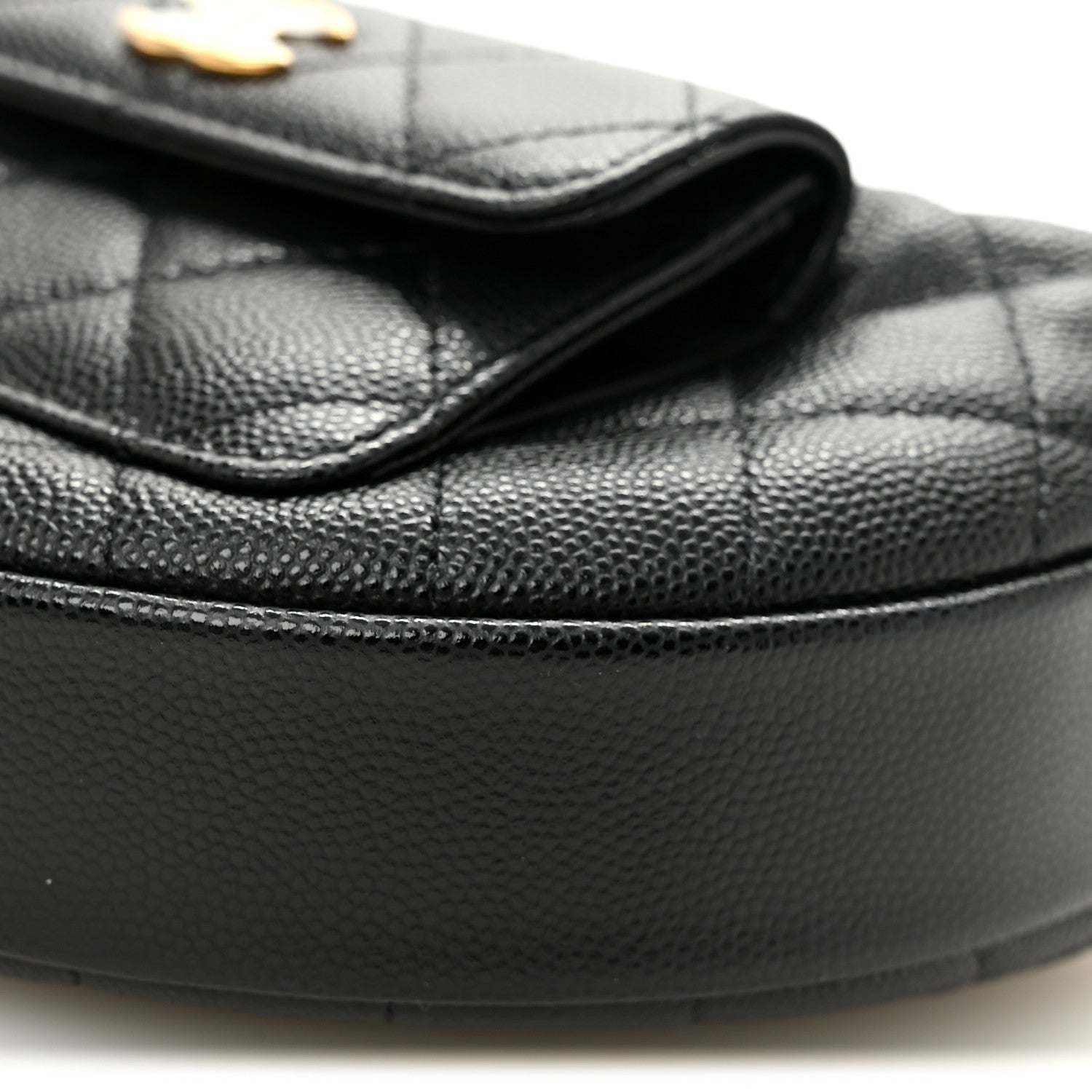 Chanel Caviar Quilted Polly Pocket Pouch Hobo Black 10 of 10