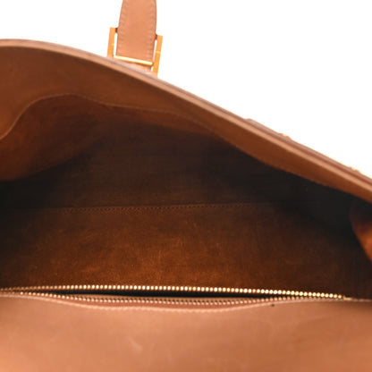 Saint Laurent Shiny Calfskin Le Fermoir Top Handle Bag Vintage Brown 5 of 10