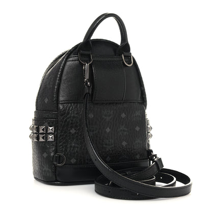MCM Visetos Side Stud X-Mini Stark Bebe Boo Backpack Black 3 of 12