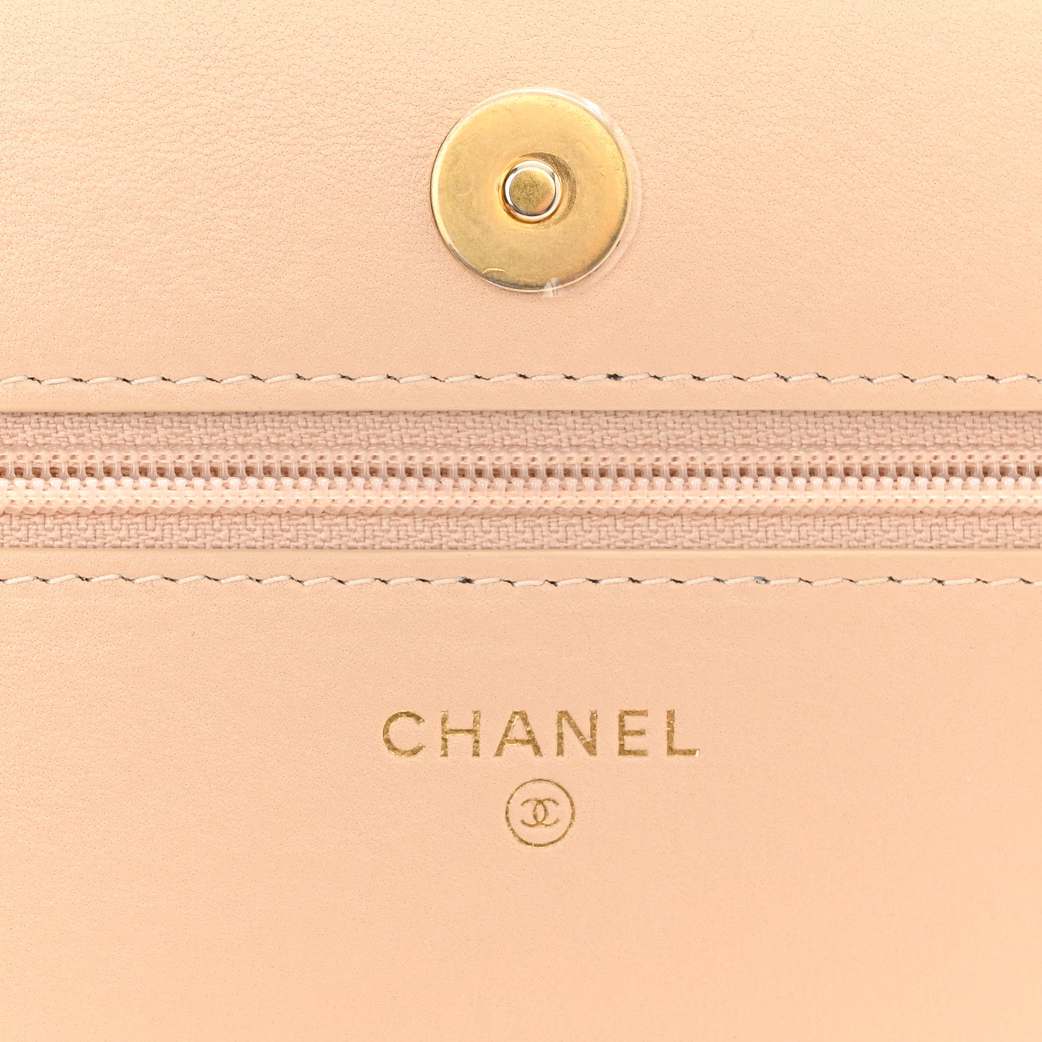 Chanel Lambskin Quilted Chanel 19 Wallet On Chain WOC Beige 6 of 13