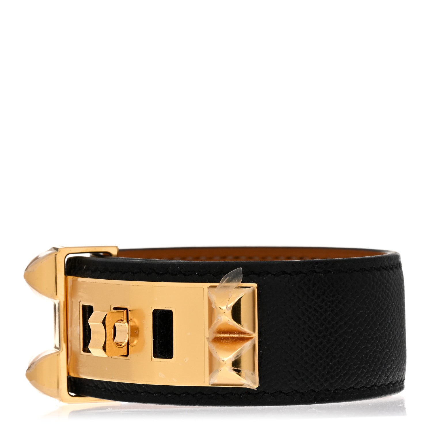 Hermes Madame Calfskin Collier de Chien 24 Bracelet T2 Black 1 of 5