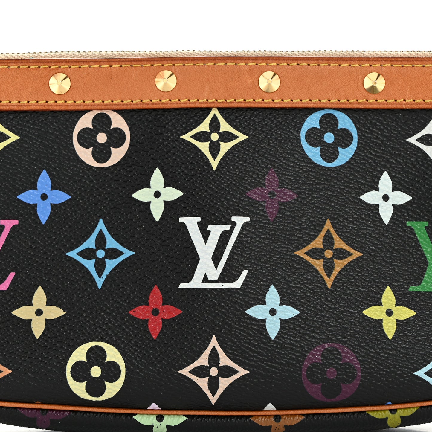 Monogram Multicolor Pochette Accessories Black