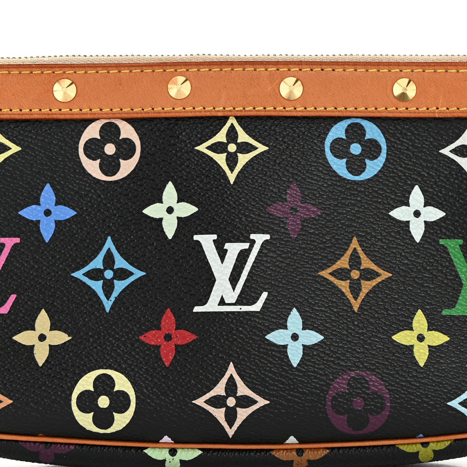 Louis Vuitton Monogram Multicolor Pochette Accessories Black 8 of 10
