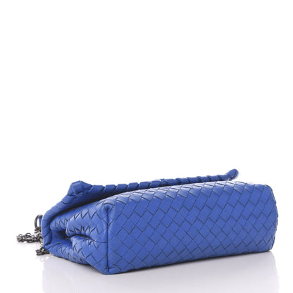 Bottega Veneta Nappa Intrecciato Small Olimpia Bag Blue Royal 3 of 9