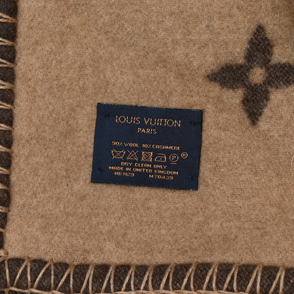 Louis Vuitton Wool Cashmere Neo Monogram Blanket Marron 3 of 3