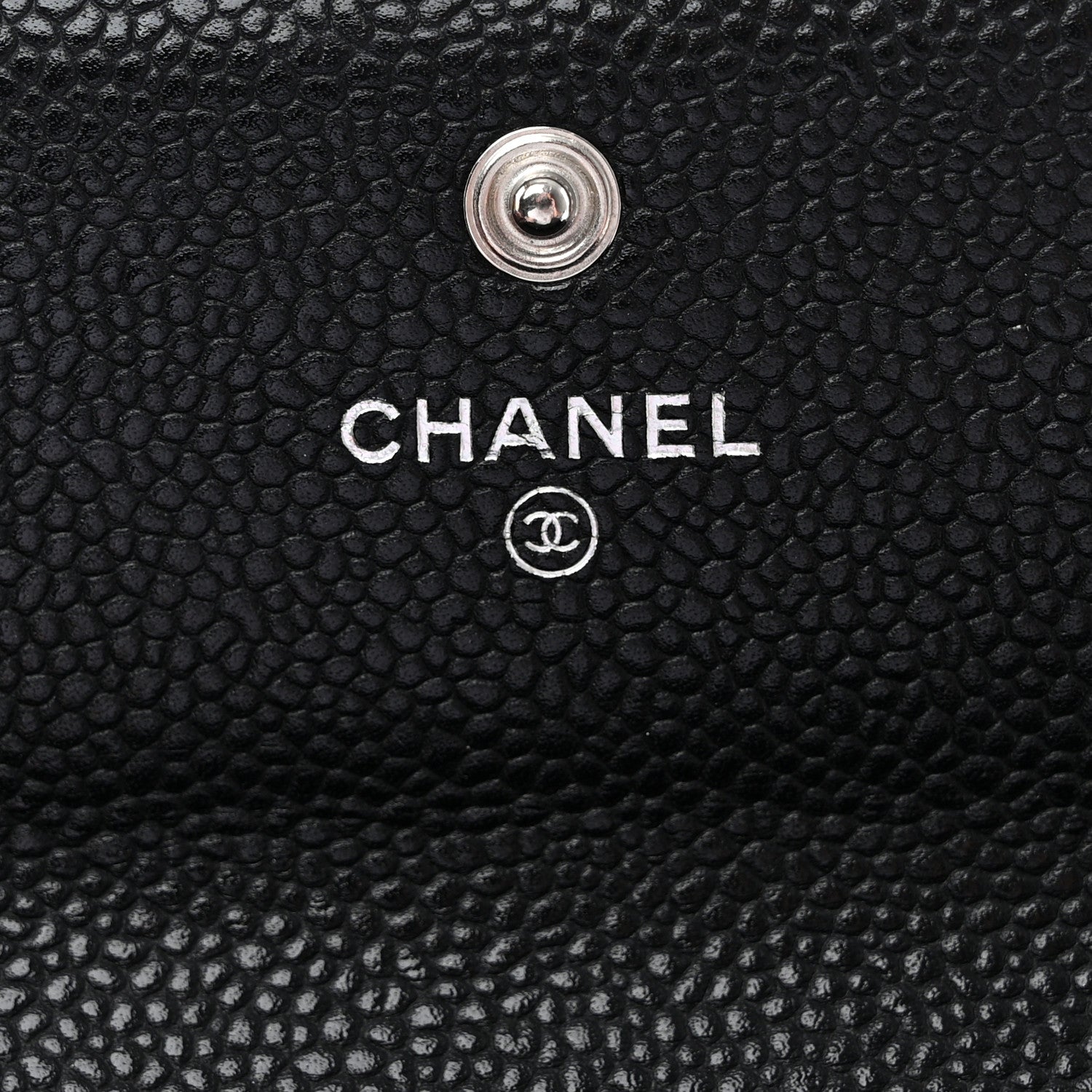 Chanel Caviar Chevron Quilted Boy Flap Wallet Black 6 of 9