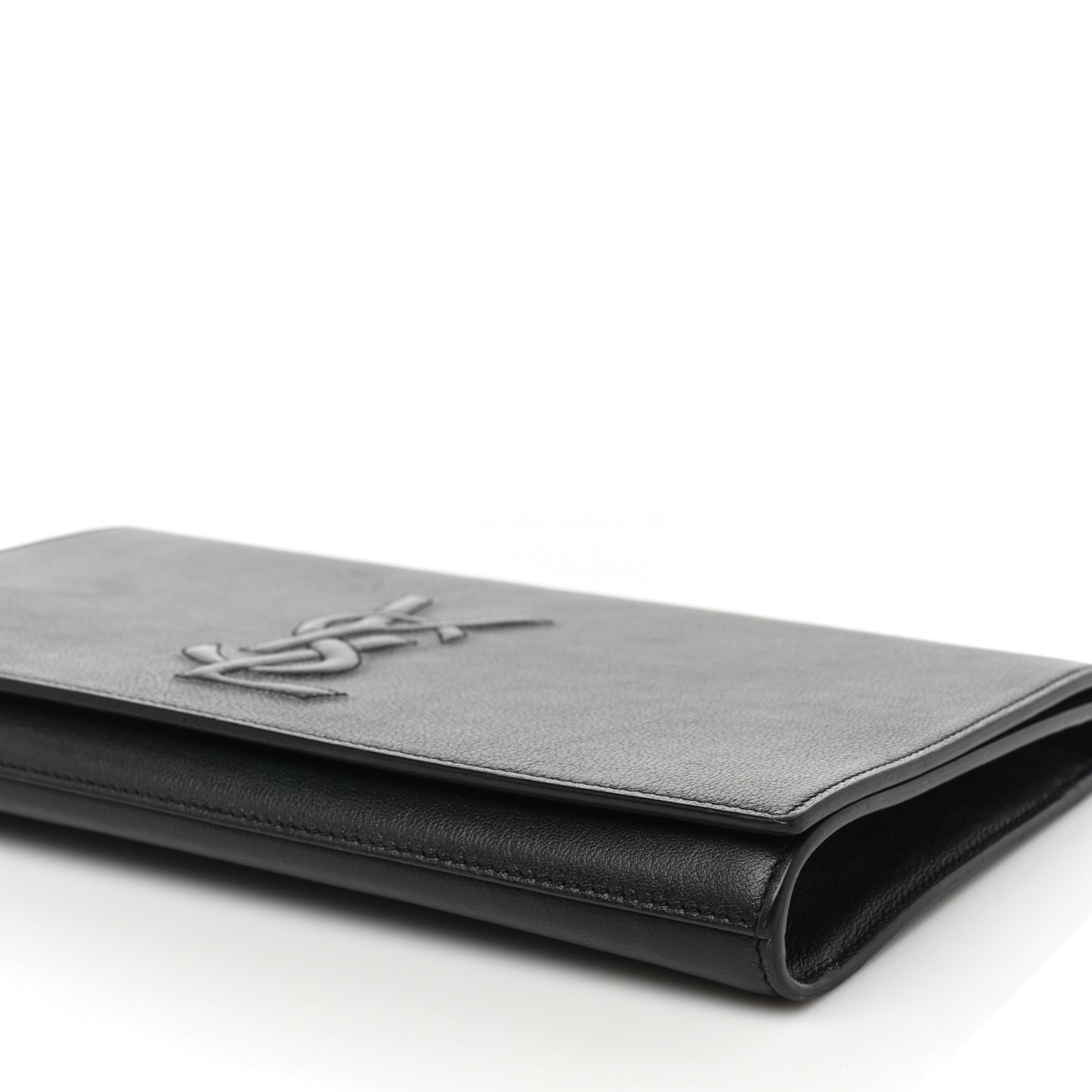 Calfskin Monogram Large Belle De Jour Clutch Black