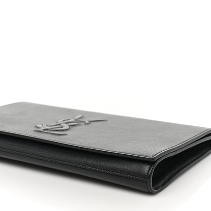 Saint Laurent Calfskin Monogram Large Belle De Jour Clutch Black 8 of 8