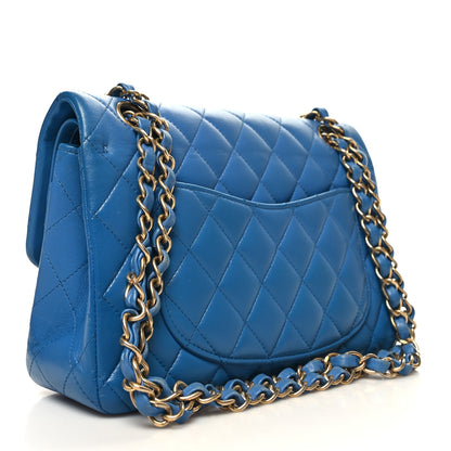 Chanel Lambskin Quilted Small Double Flap Blue 3 of 10