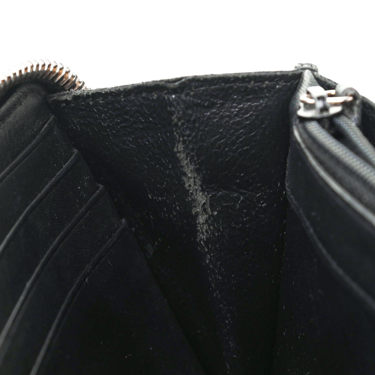 Calfskin Classic Y Ligne Zip Around Wallet Black