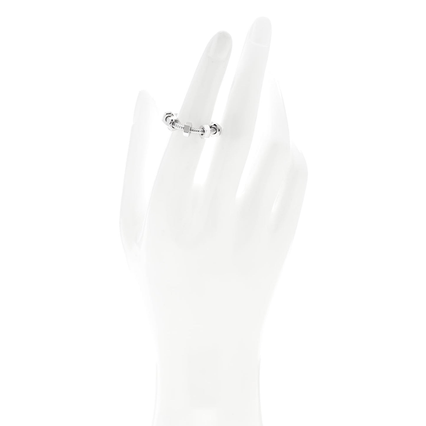 18K White Gold Ecrou De Cartier Ring 52 6
