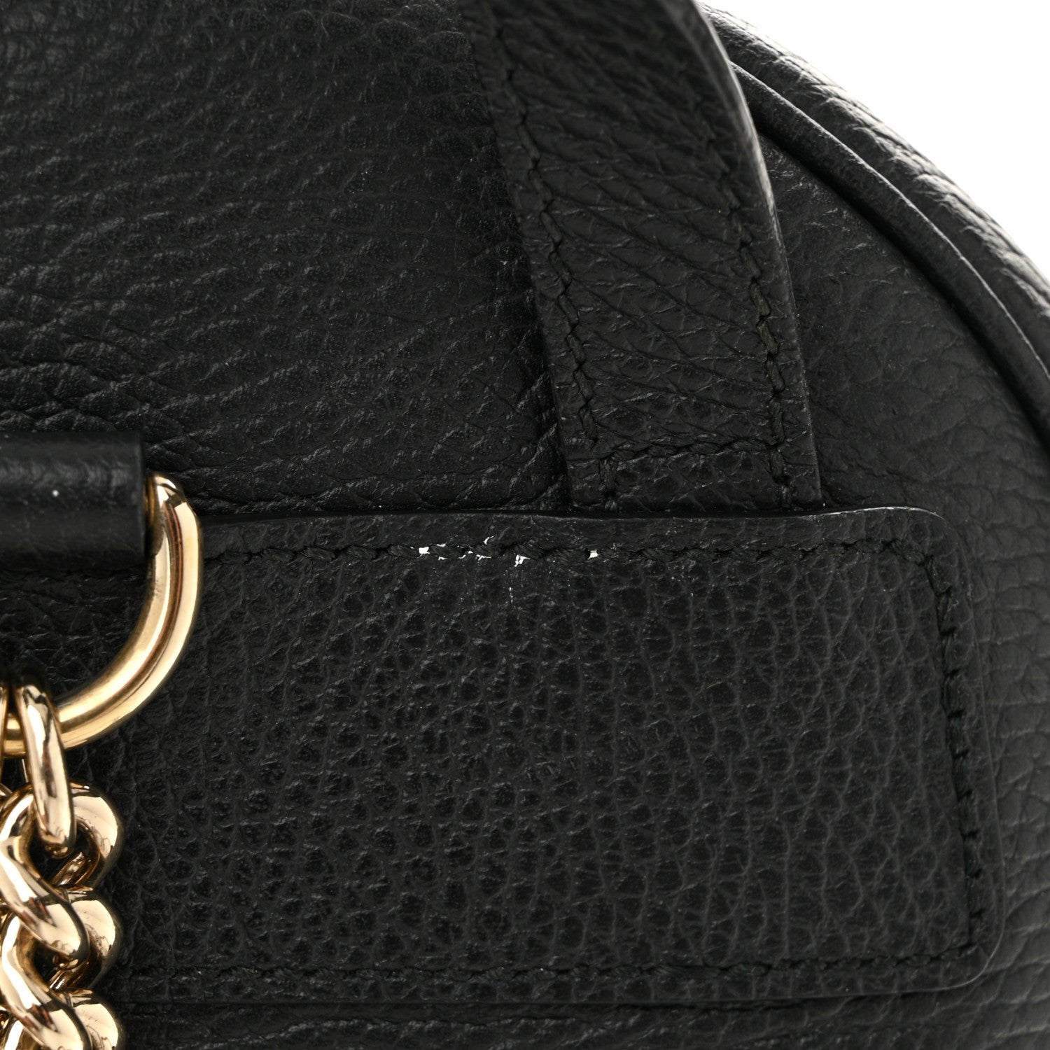 Gucci Pebbled Calfskin Soho Chain Backpack Black 11 of 12
