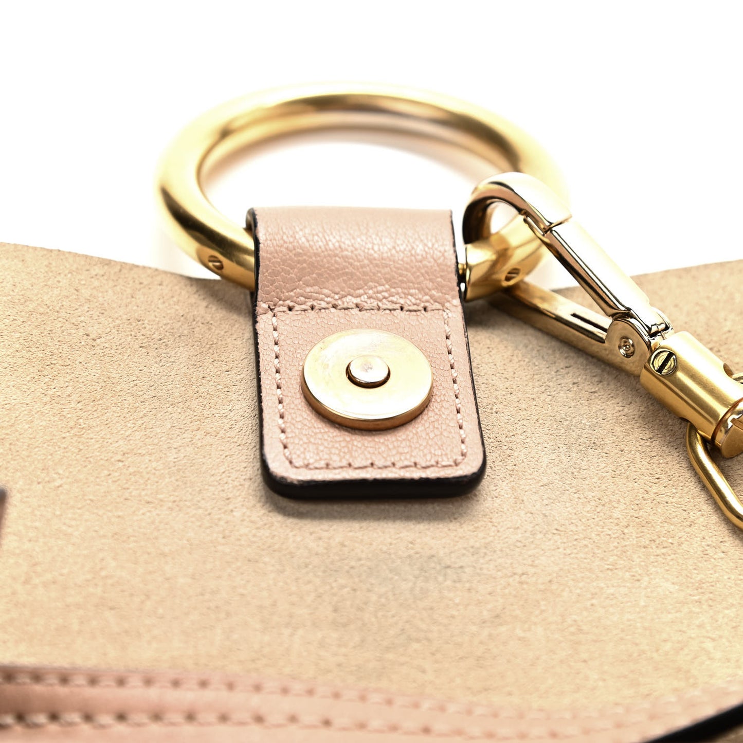 Goatskin Small Faye Shoulder Bag Biscotti Beige