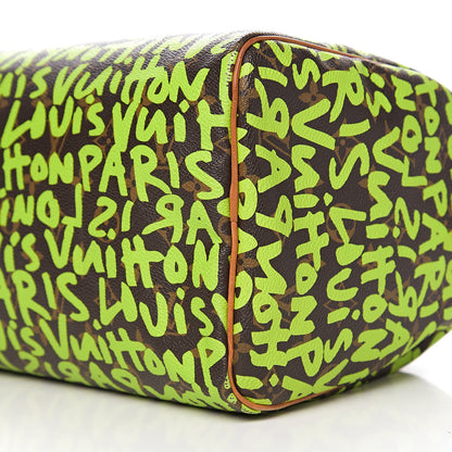 Louis Vuitton Monogram Graffiti Speedy 30 Green 10 of 11