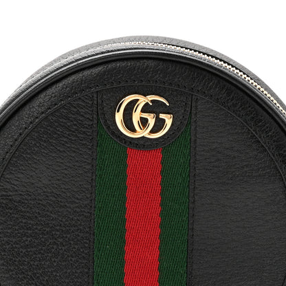 Gucci Textured Calfskin Web Ophidia Round Wrist Wallet Black 8 of 11