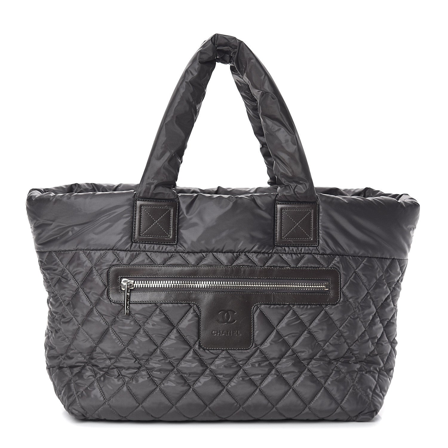 Chanel Nylon Quilted Large Coco Cocoon Tote Grey 1 of 8
