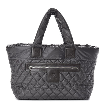 Chanel Nylon Quilted Large Coco Cocoon Tote Grey 1 of 8