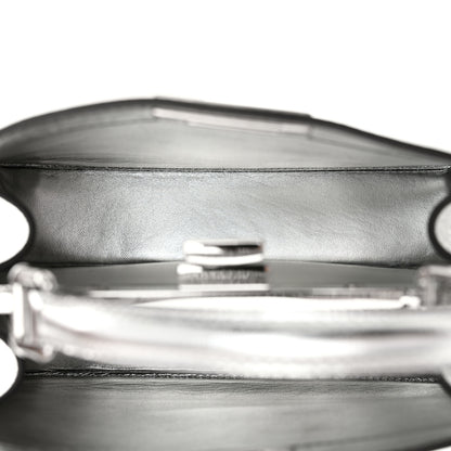 Fendi Rock Millenium Laminata Small Peekaboo I SEE U Satchel Argento 5 of 12
