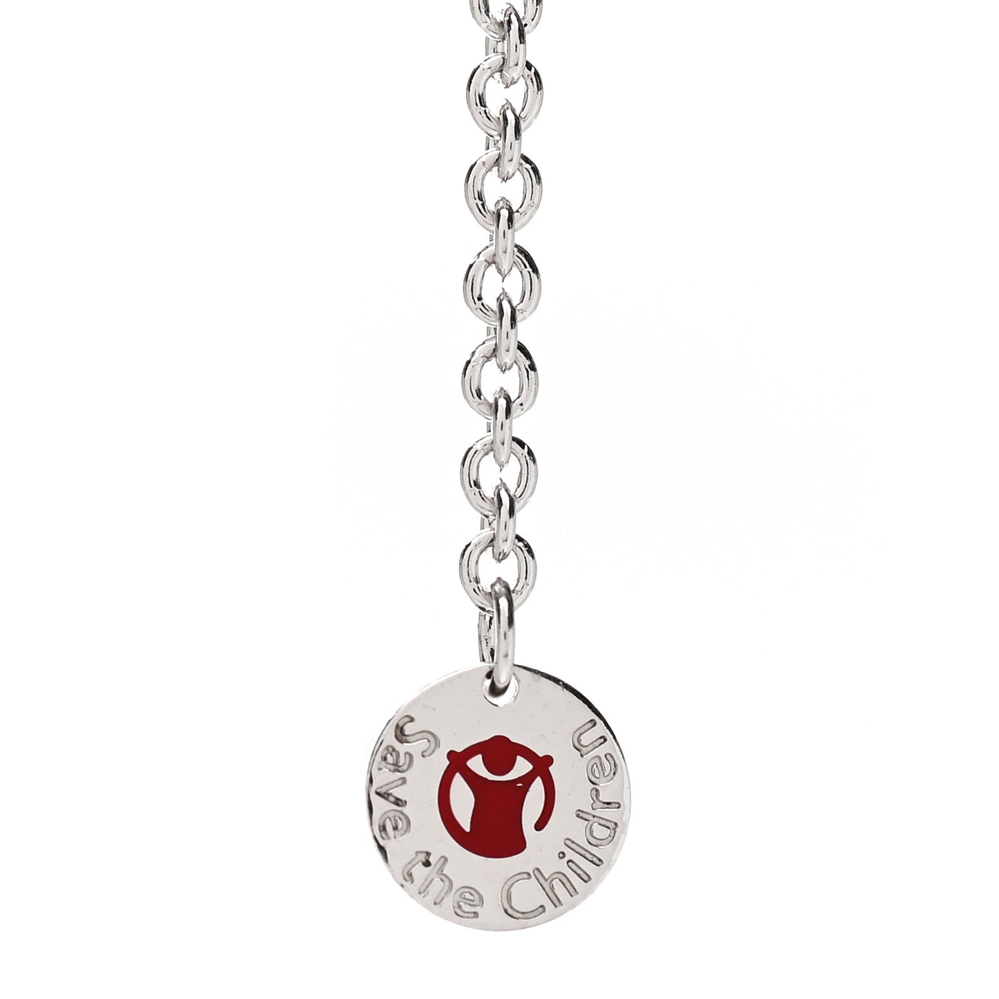Sterling Silver Ceramic Save The Children Pendant Necklace