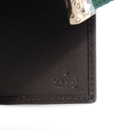 Gucci Monogram Calfskin Ladies Web Continental Wallet Beige Ebony Cocoa 6 of 7