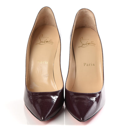 Christian Louboutin Patent Pigalle 100 Pumps 38 Burgundy 3 of 9