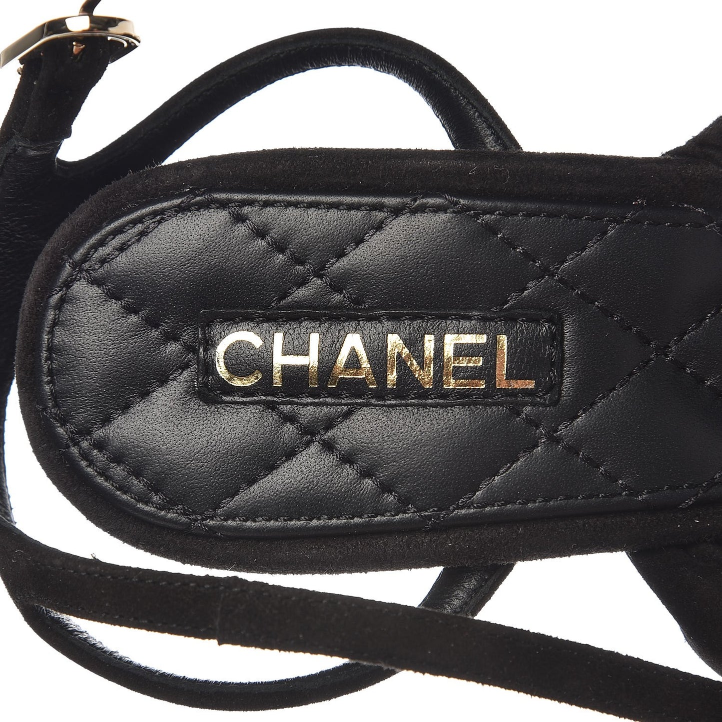 Kid Suede Chain Braided Sandals 36 Black
