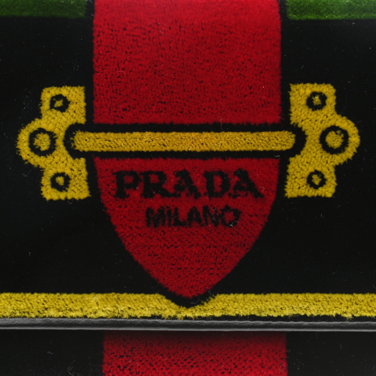 Prada Velluto Ricamo Cahir Chain Wallet Black 7 of 11