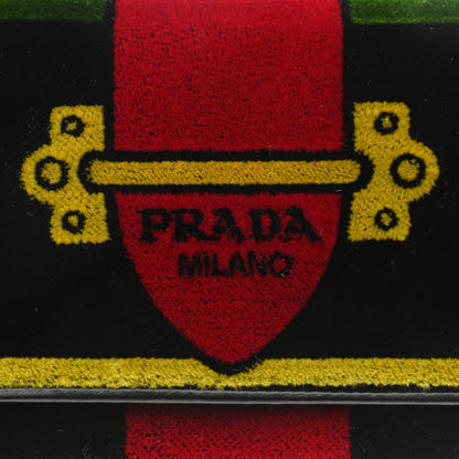 Prada Velluto Ricamo Cahir Chain Wallet Black 7 of 11