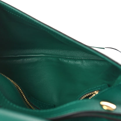 Gucci Roxy Calfskin Blondie Chain Shoulder Flap Bag Emerald 5 of 8