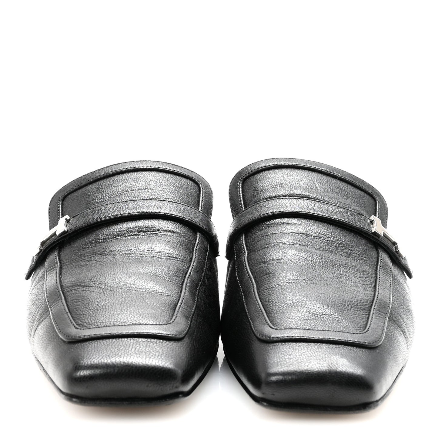Goatskin Groupie Mules 39 Black
