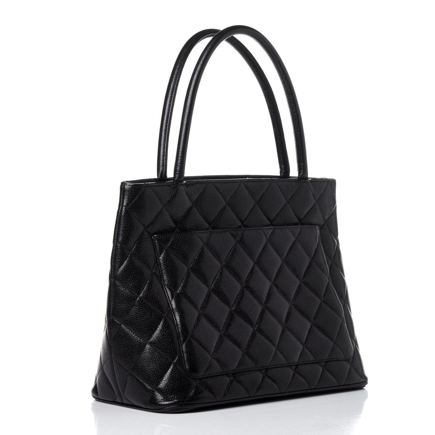 Caviar Quilted Medallion Tote Black