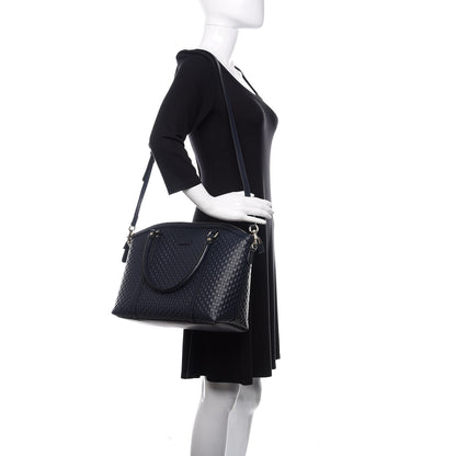 Gucci Soft Microguccissima Dome Satchel Navy 2 of 11