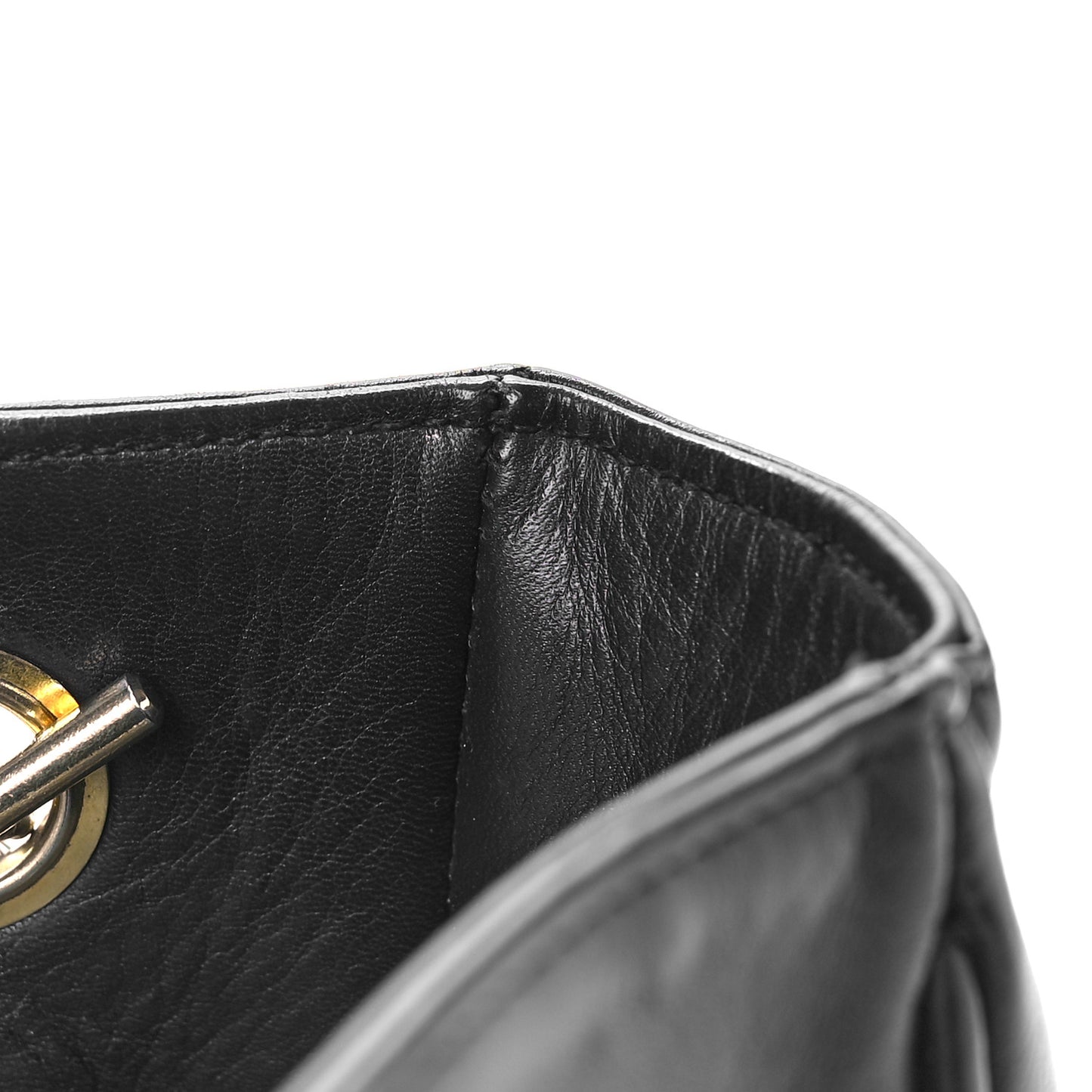 Lambskin Quilted Shopping Tote Black