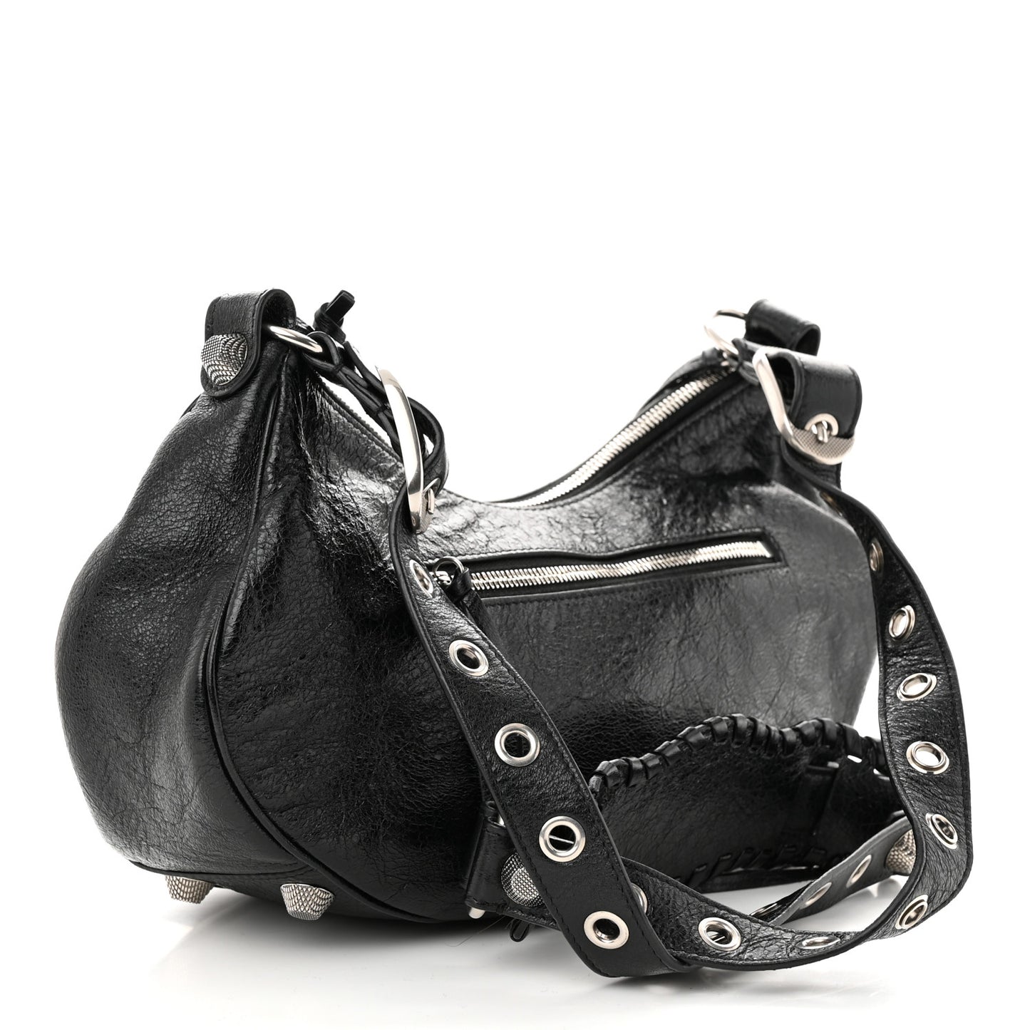 Agneau Arena Small Le Cagole Shoulder Bag Black