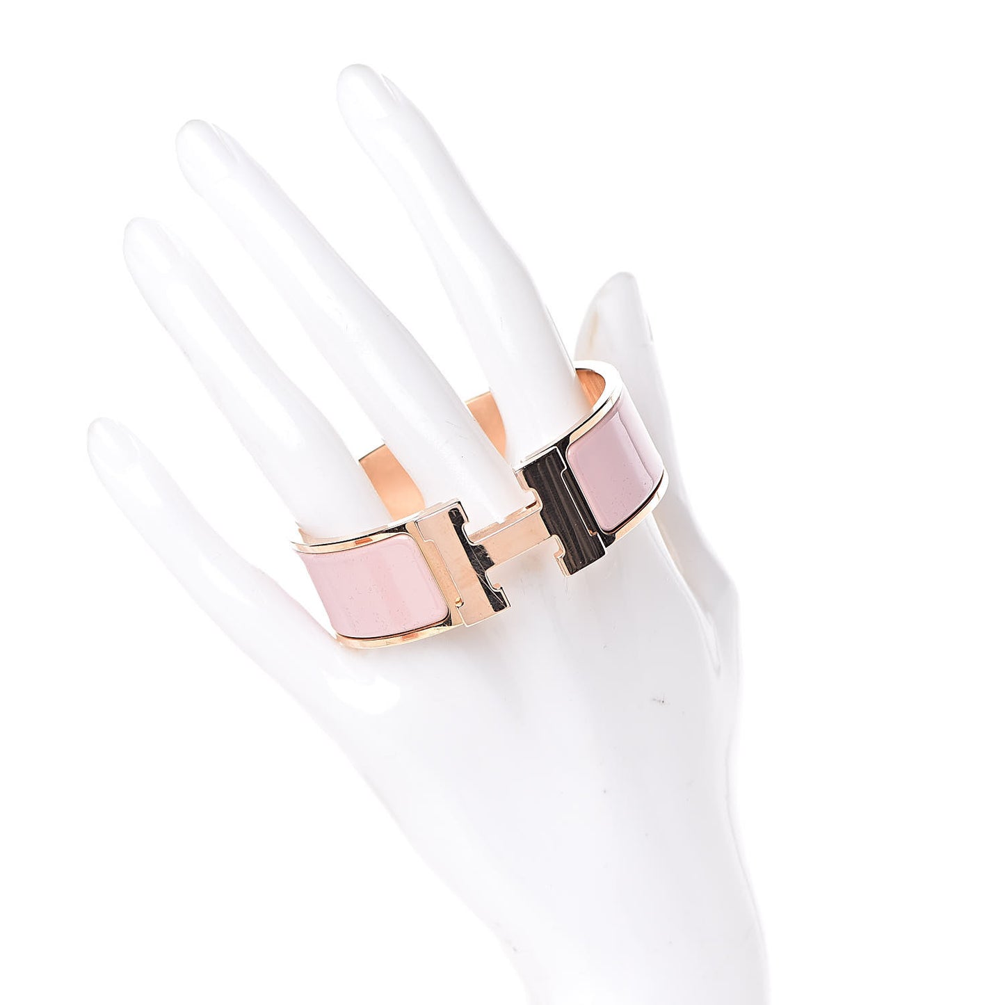 Enamel Wide Clic Clac H Bracelet PM Rose Cassata